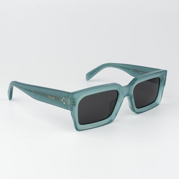 Celine  3 DOTS Women Sunglasses Light Green Grey Square CL40280U 93A BRAND NEW main image 7